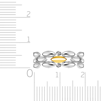 Кольцо из серебра с топазами
