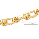 Браслет ручной работы из желтого золота, плетение муза