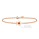 Браслет декоративный из красного золота с эмалью