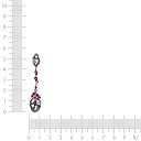 Подвеска из красного золота с бриллиантами, сапфирами