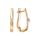 Серьги из красного золота с бриллиантами