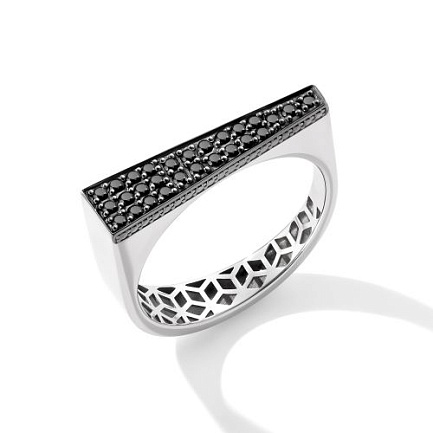 Кольцо из белого золота с бриллиантами