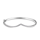 Браслет декоративный из серебра с фианитом