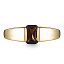 Кольцо из желтого золота с раухтопазом