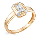 Кольцо из красного золота с бриллиантами