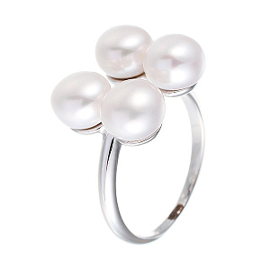 Кольцо из серебра с жемчугом
