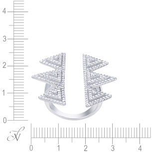 Кольцо из серебра с фианитом