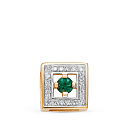 Подвеска из красного золота с бриллиантами, изумрудом