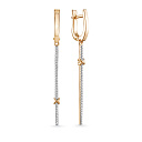 Серьги из красного золота с бриллиантами