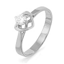 Кольцо из белого золота с бриллиантом
