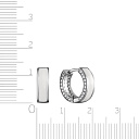 Серьги из серебра с фианитом, эмалью