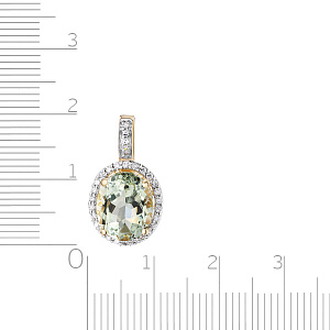 Подвеска из желтого золота с бриллиантами