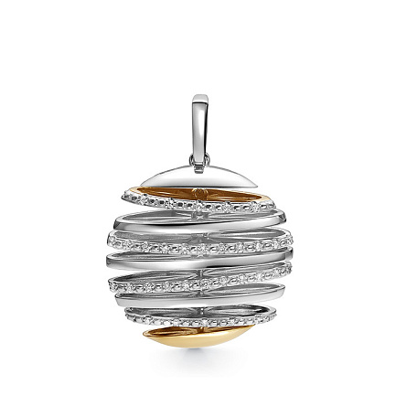 Подвеска из белого золота с бриллиантами