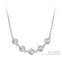 Колье из серебра с фианитом