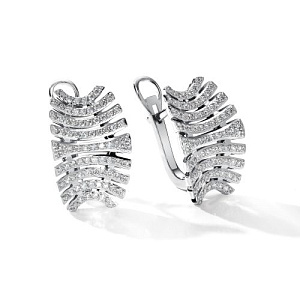 Серьги из белого золота