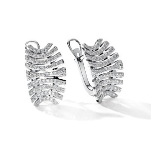 Серьги из белого золота