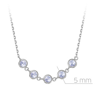 Колье из серебра с фианитом