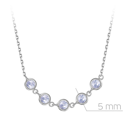 Колье из серебра с фианитом