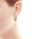 Серьги с английским замком из красного золота с бриллиантами