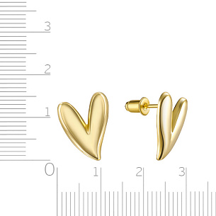 Серьги Пусеты из серебра с золочением