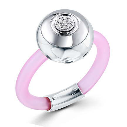 Кольцо из белого золота с бриллиантами