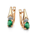 Серьги с английским замком из красного золота