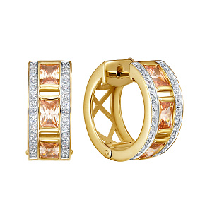 Серьги с английским замком из серебра