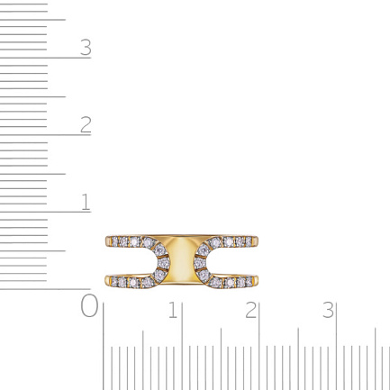 Кольцо из желтого золота с бриллиантами