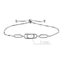 Браслет декоративный из серебра с фианитом