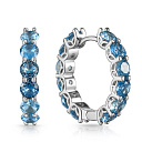 Серьги из серебра с фианитом