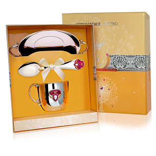 Набор детского серебра «Принцесса» с кружкой