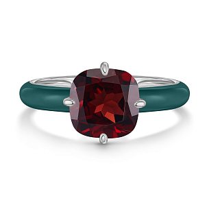 Кольцо из серебра с эмалью