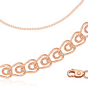 Цепь автомат из серебра с позолотой, плетение love