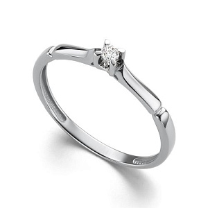 Кольцо из белого золота