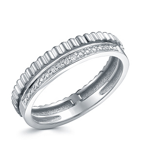 Кольцо из белого золота с бриллиантами