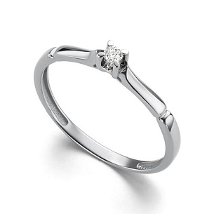 Кольцо из белого золота