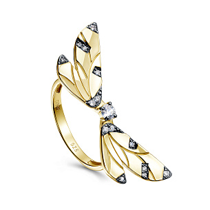 Кольцо из серебра с фианитом