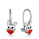 Серьги детские из серебра с эмалью