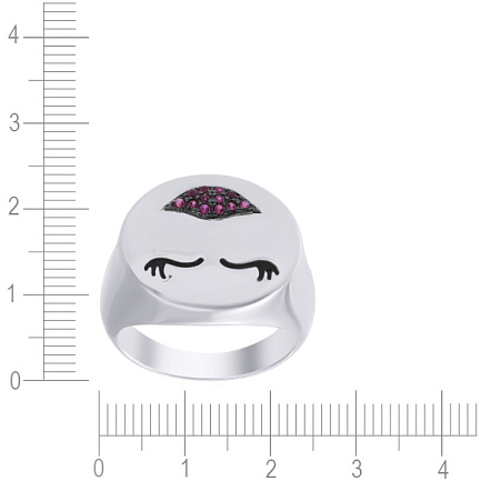 Кольцо из серебра с фианитом