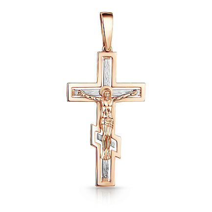 Крест из комбинированного золота
