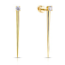 Пусеты из желтого золота с бриллиантами