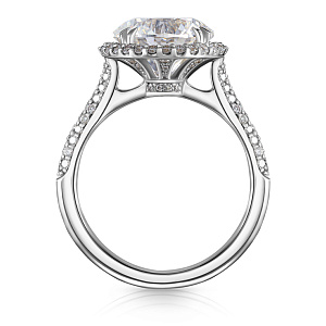 Кольцо из белого золота с бриллиантами