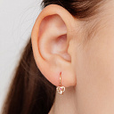 Серьги детские из красного золота с рубинами