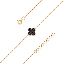 Браслет из красного золота с фианитами