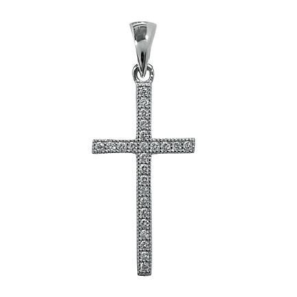 Подвеска из серебра с фианитами