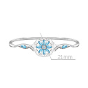 Браслет декоративный из серебра с топазом