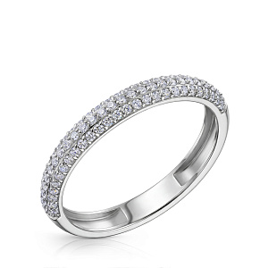 Кольцо из серебра с фианитом