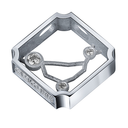 Подвеска из белого золота с бриллиантами