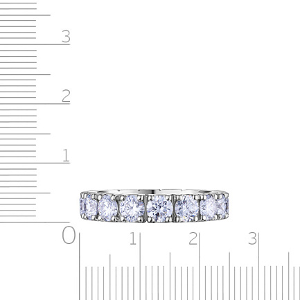 Кольцо из белого золота с бриллиантами