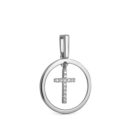 Подвеска из белого золота с бриллиантами